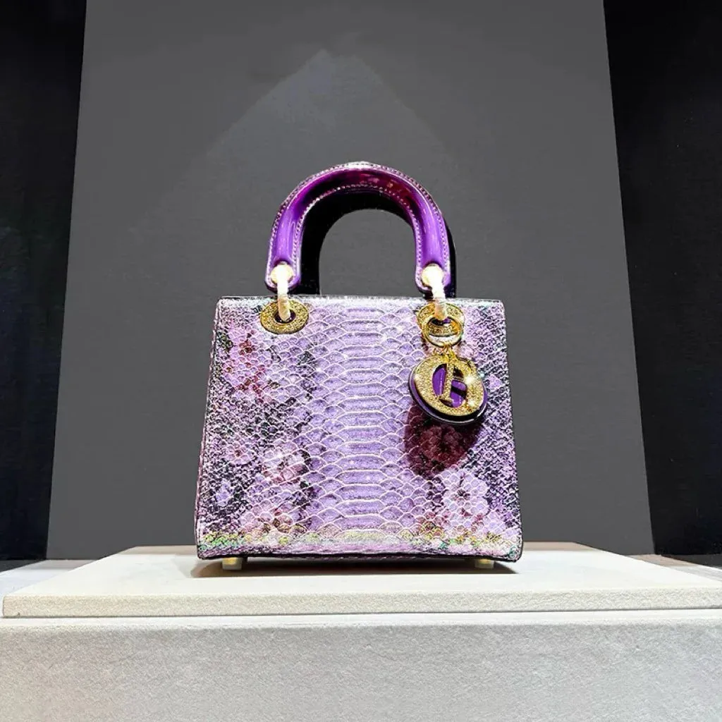 Snake Skin Pattern Printed Women's Handbags