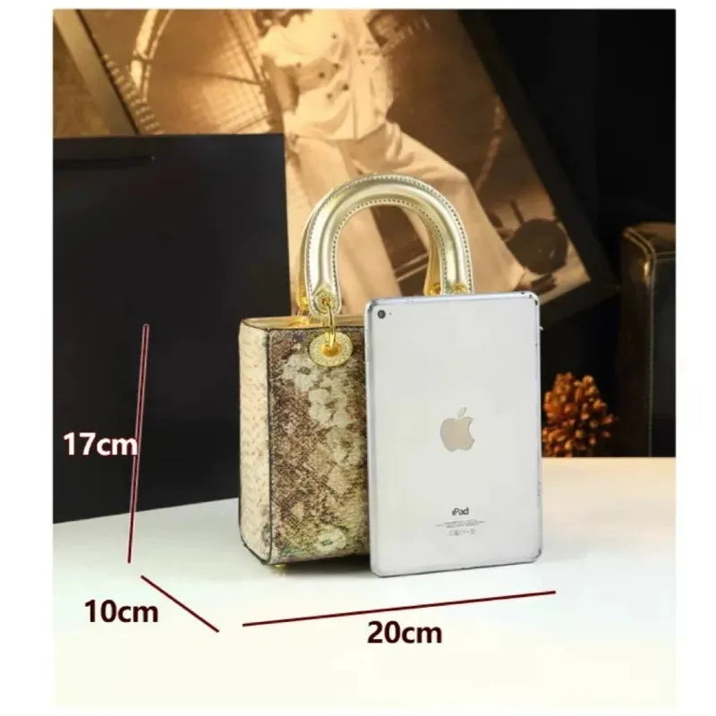 Snake Skin Pattern Printed Women's Handbags