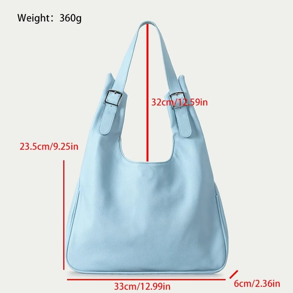 Soft Vegan Leather Shoulder Tote Bag for Women Large Working Purses Handbag Travel Top Handle Satchels 2025