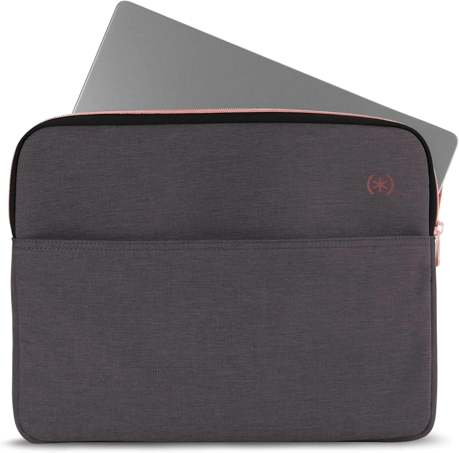 Speck Transfer Pro-Pocket Universal 13-14 Inch Laptop Sleeve with Front Pocket - Durable Protective Case (Compatible with MacBook Air M2/M3/M4 13-inch, 2022-2025) - Cloudy Grey/Rose Gold