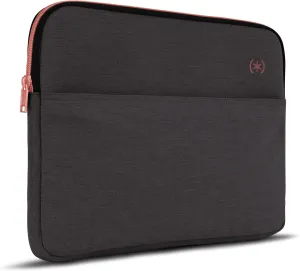 Speck Transfer Pro-Pocket Universal 15-16 Inch Laptop Sleeve with Front Pocket - Durable Protective Case for Laptops and Tablets - Compatible with MacBook Computers - Cloudy Grey/Rose Gold
