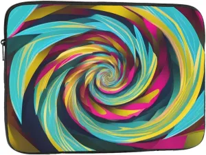 Spiral Optical Illusion GIF Prints Shockproof Portable Laptop Sleeve Bag 17 inch - Protective Case for Men and Women's Business Travel, Office Daily Use