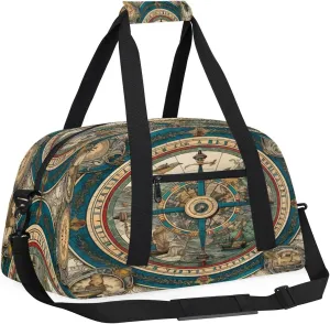 Sports Duffle Bags Travel Duffle Bag Gym Bag Compass Weekender Travel Bag Waterproof Overnight Bag Carry On Travel Tote Bag Dance Bags