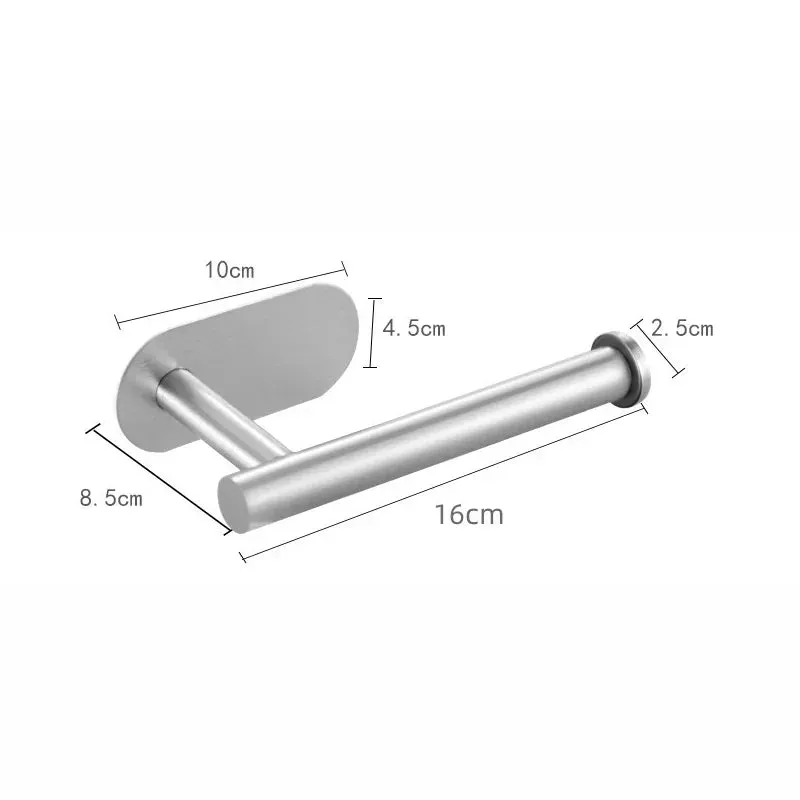 Stainless Steel Paper Towel Holder Vertical Paper Roll Holder Creative Kitchen Paper Towel Holder No Punch Cling Film Holder