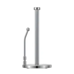 Stainless Steel Paper Towel Holder Vertical Paper Roll Holder Creative Kitchen Paper Towel Holder No Punch Cling Film Holder