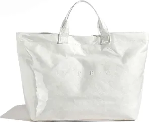 Stellaya Womens Letters Print Tote Bag, Women's PVC Kraft Paper Tote Bag, Large Shopping Hobo Handbag