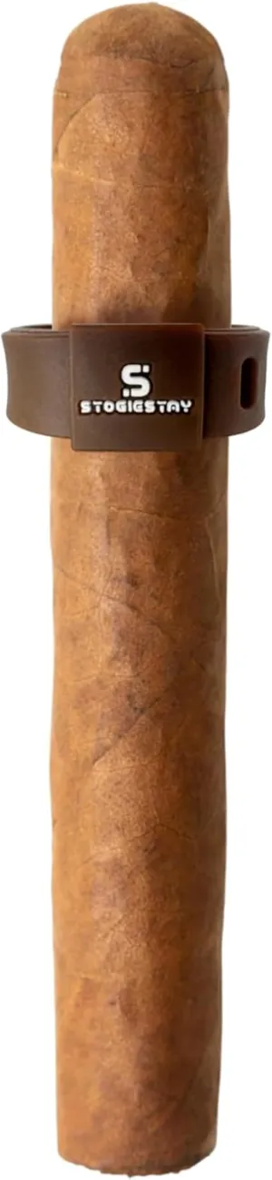 StogieStay Magnetic Stogie Holder - Portable Stogie Clip for Golf Carts & Accessories for Men - Premium Golf Gifts - Perfect for Fishing, Grilling, Camping & Sporting Events (Maduro Brown)