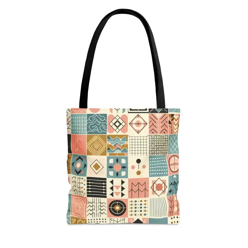 Stunning Pastel Geometric Pattern Aop Tote Bag