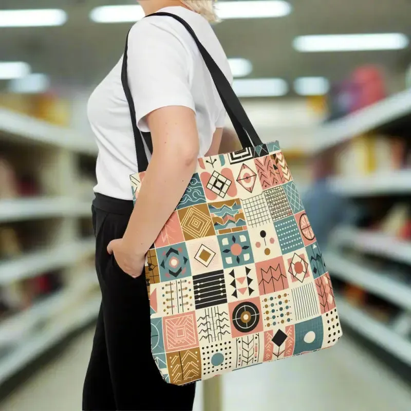 Stunning Pastel Geometric Pattern Aop Tote Bag