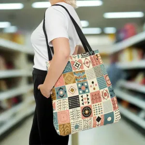 Stunning Pastel Geometric Pattern Aop Tote Bag