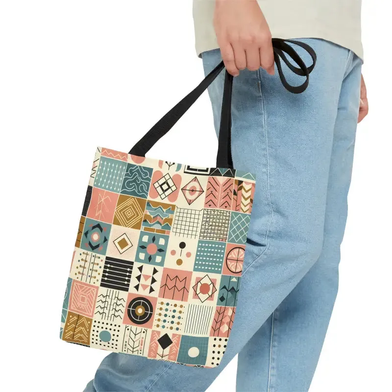 Stunning Pastel Geometric Pattern Aop Tote Bag