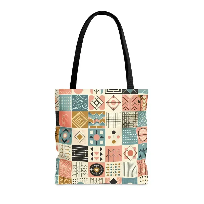 Stunning Pastel Geometric Pattern Aop Tote Bag