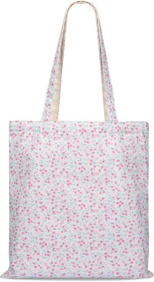 STUOYE Canvas Tote Bag for Women Cute Cotton Tote Bags Floral Travel Beach Bag Reusable Grocery Bags Cloth Shoulder Handbags