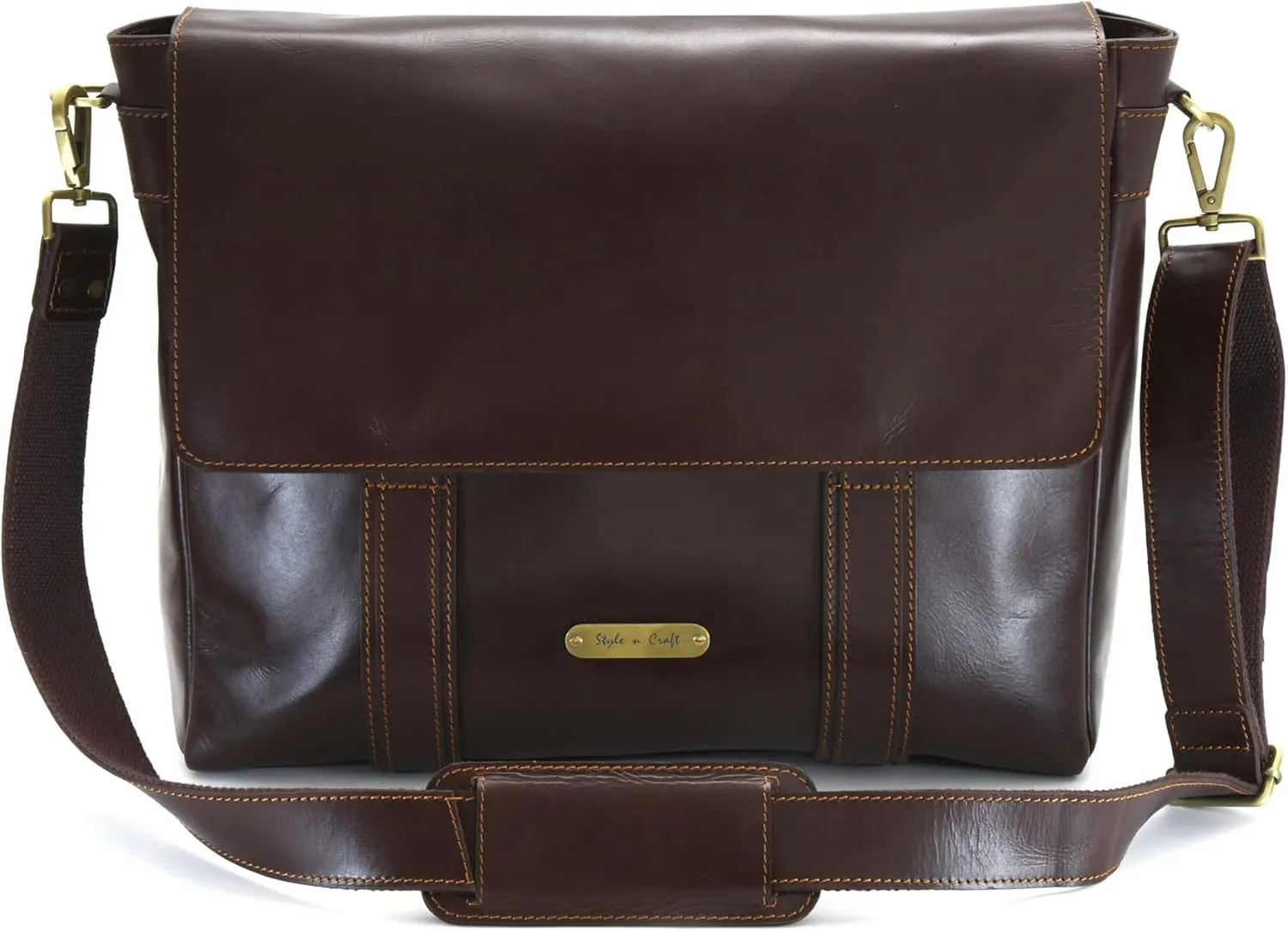 Style N Craft Soft Briefcase, Messenger Bag in Full Grain Leather