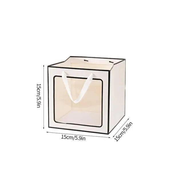 Stylish Paper Gift Bag with Window 3 Colors 20PCS