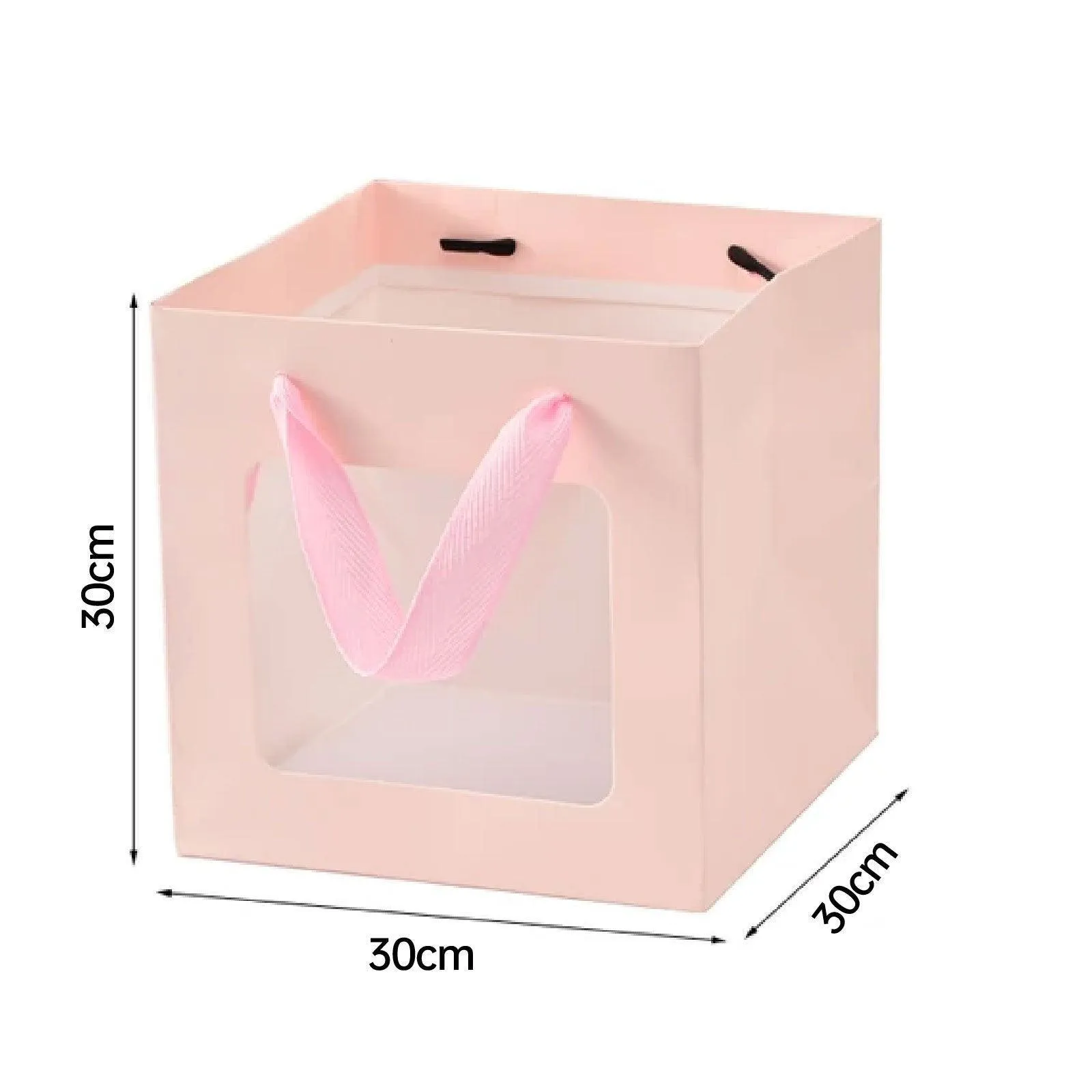Stylish Paper Gift Bag with Window 3 Colors 20PCS