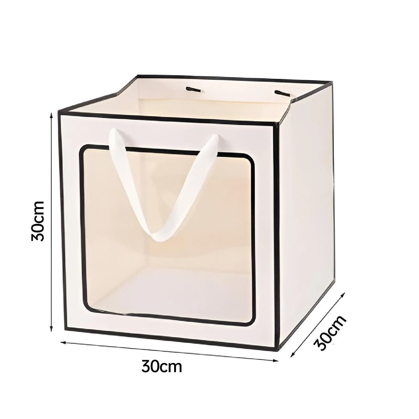 Stylish Paper Gift Bag with Window 3 Colors 20PCS