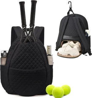 Sucipi Tennis Bags for Women, Quilted Tennis Racket Bag Backpack for Tennis Racquet, Pickleball Paddles, Badminton