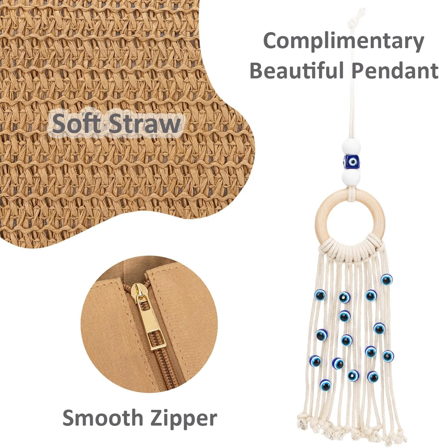 Summer Large Straw Bags For Women Travel Beach Totes Bag Woven Tote Handmade Shoulder Bag Handbag