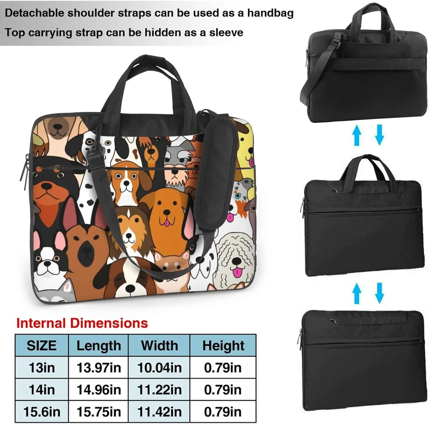 Sun And Palm Trees Laptop Bag Classic Slim Briefcase Messenger Bag, Spacious, Ergonomic