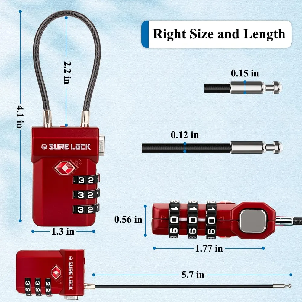 SURE LOCK TSA Luggage Locks