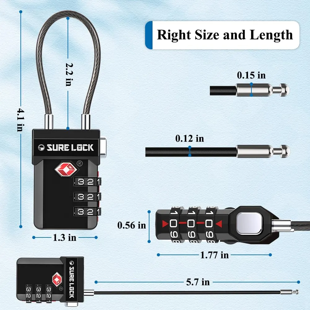 SURE LOCK TSA Luggage Locks