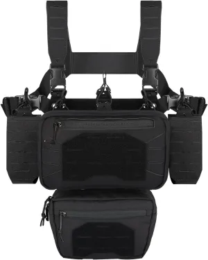 Tactical Chest Mini Rig 1000D Quick Release Multifunctional Tactical Vest Outdoor with Multi-Pockets
