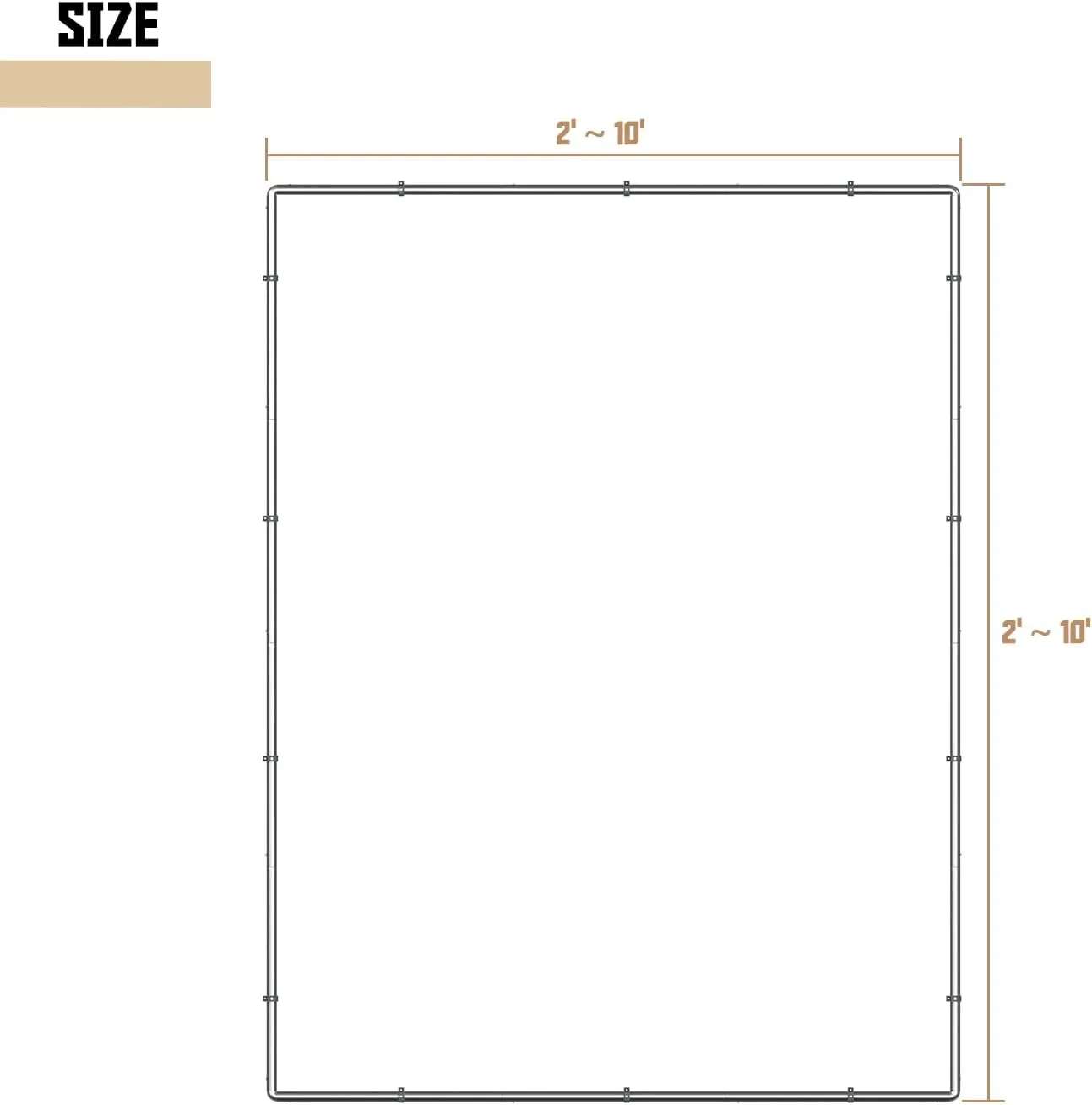 TANG Outdoor Wall Mounted Frames for Banners Billboard Poster Holders Backdrops Frame Wall Mounts Advertising Advertisement Display Wall Banner Stretching Tension Frame Stainless Steel 4'x6'