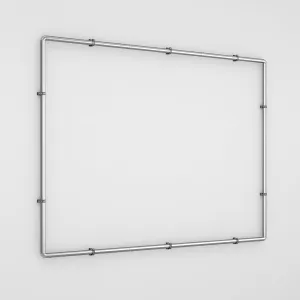 TANG Outdoor Wall Mounted Frames for Banners Billboard Poster Holders Backdrops Frame Wall Mounts Advertising Advertisement Display Wall Banner Stretching Tension Frame Stainless Steel 4'x6'