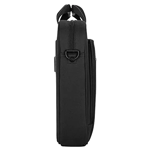 Targus Classic Slim Briefcase with Crossbody Shoulder Bag Design for the Business Professional Travel Commuter and Laptop Protection fits up to 15-16" Laptops, Black (TCT027US)