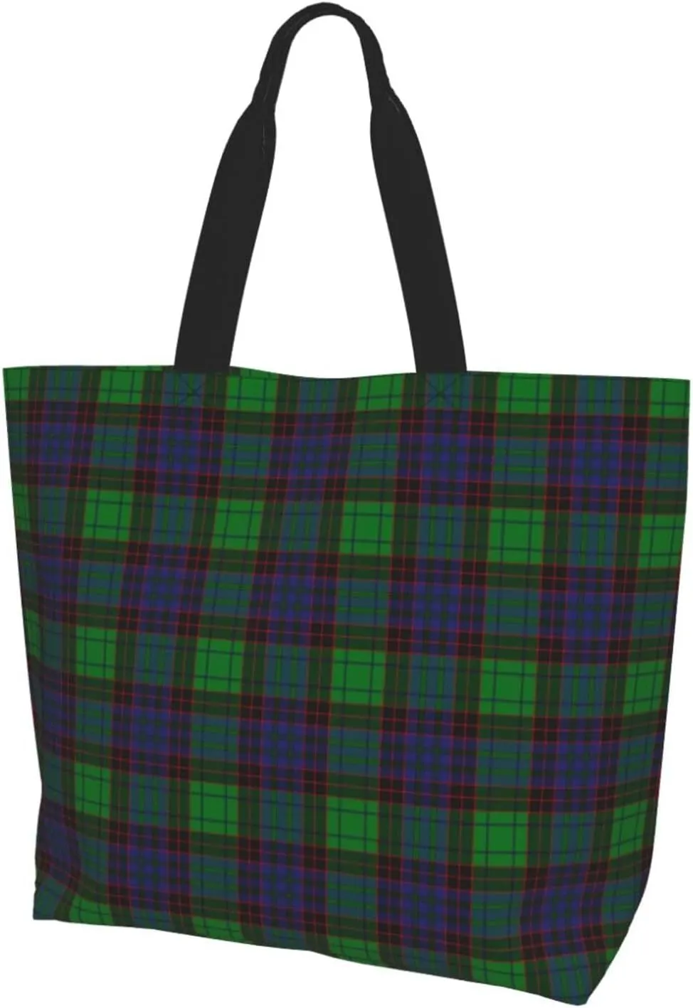 Tartan Tote Bag For Women Weekender Travel Bag Reusable Grocery Bags Large Totes Handbags