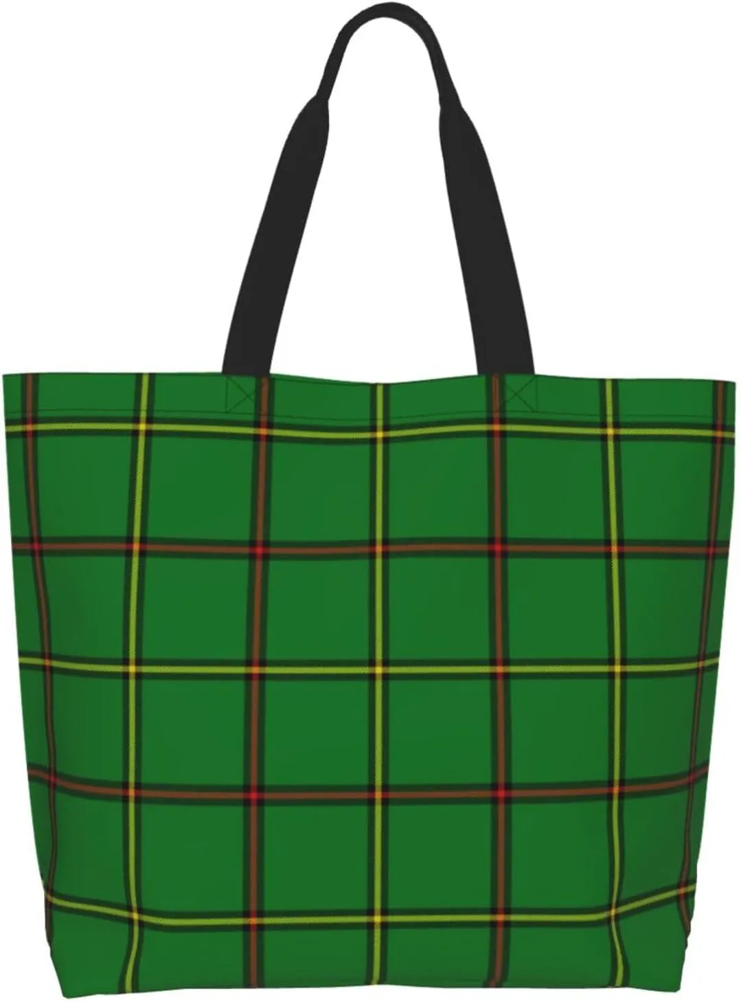 Tartan Tote Bag For Women Weekender Travel Bag Reusable Grocery Bags Large Totes Handbags