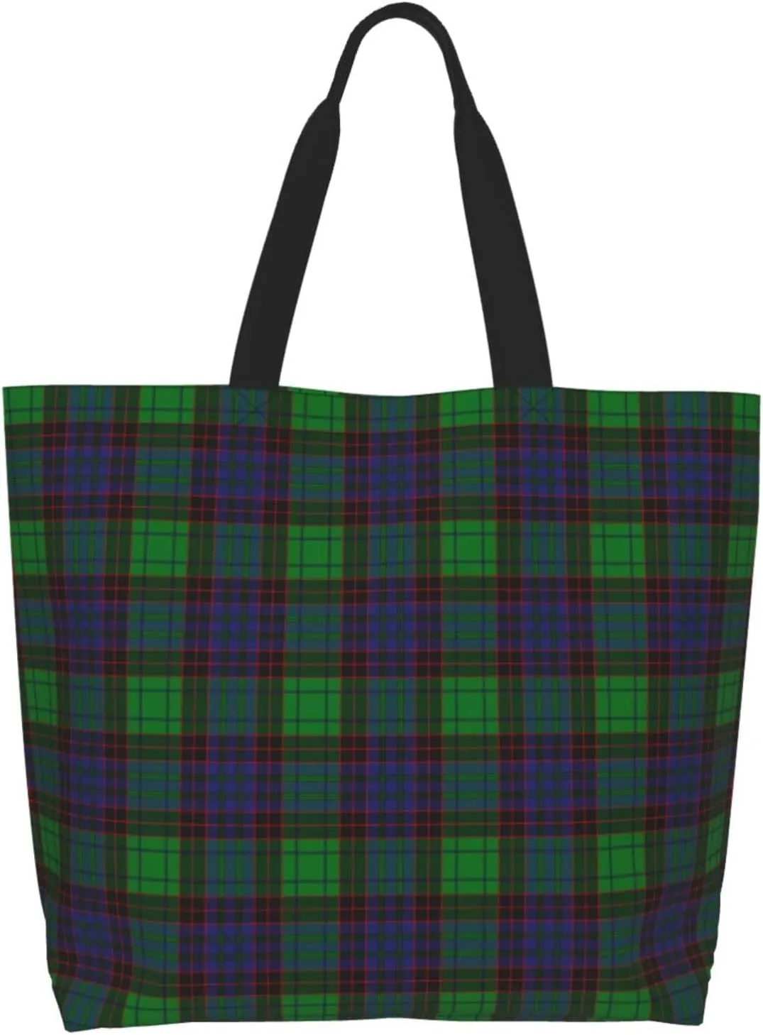 Tartan Tote Bag For Women Weekender Travel Bag Reusable Grocery Bags Large Totes Handbags