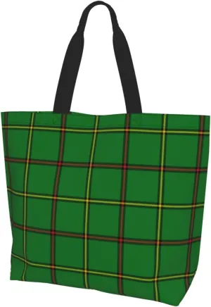 Tartan Tote Bag For Women Weekender Travel Bag Reusable Grocery Bags Large Totes Handbags