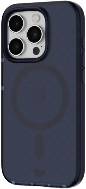 Tech21 Evo Check case for iPhone 15 Pro - Compatible with MagSafe - Impact Protection Case - Midnight Blue