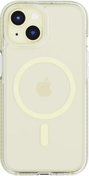 Tech21 Evo Crystal for iPhone 15 /16e - Compatible with MagSafe - Impact Protection Case - Yellow