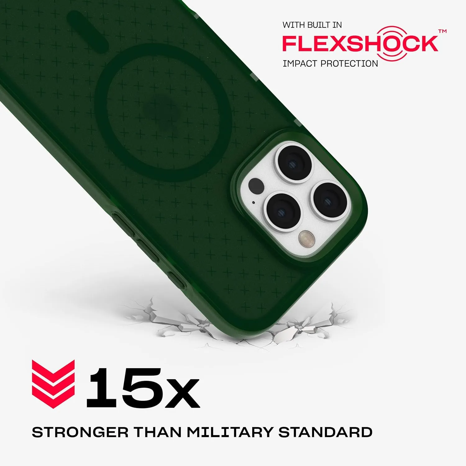 Tech21 EvoCheck for iPhone 16 Pro Max Compatible with MagSafe - Impact Protection Case - in Forest Green