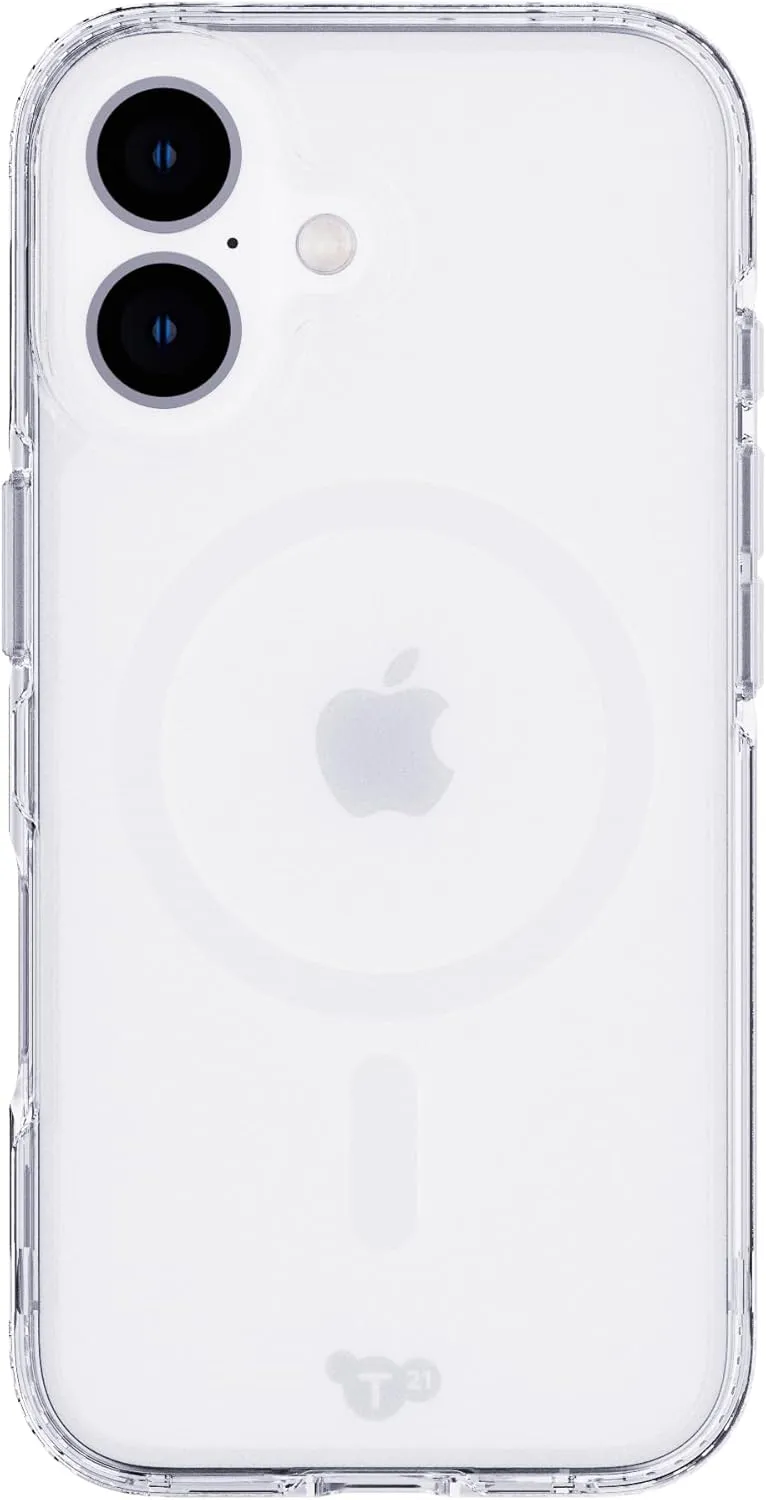 Tech21 EvoClear for iPhone 16 - Compatible with MagSafe - Impact Protection Case - in Clear