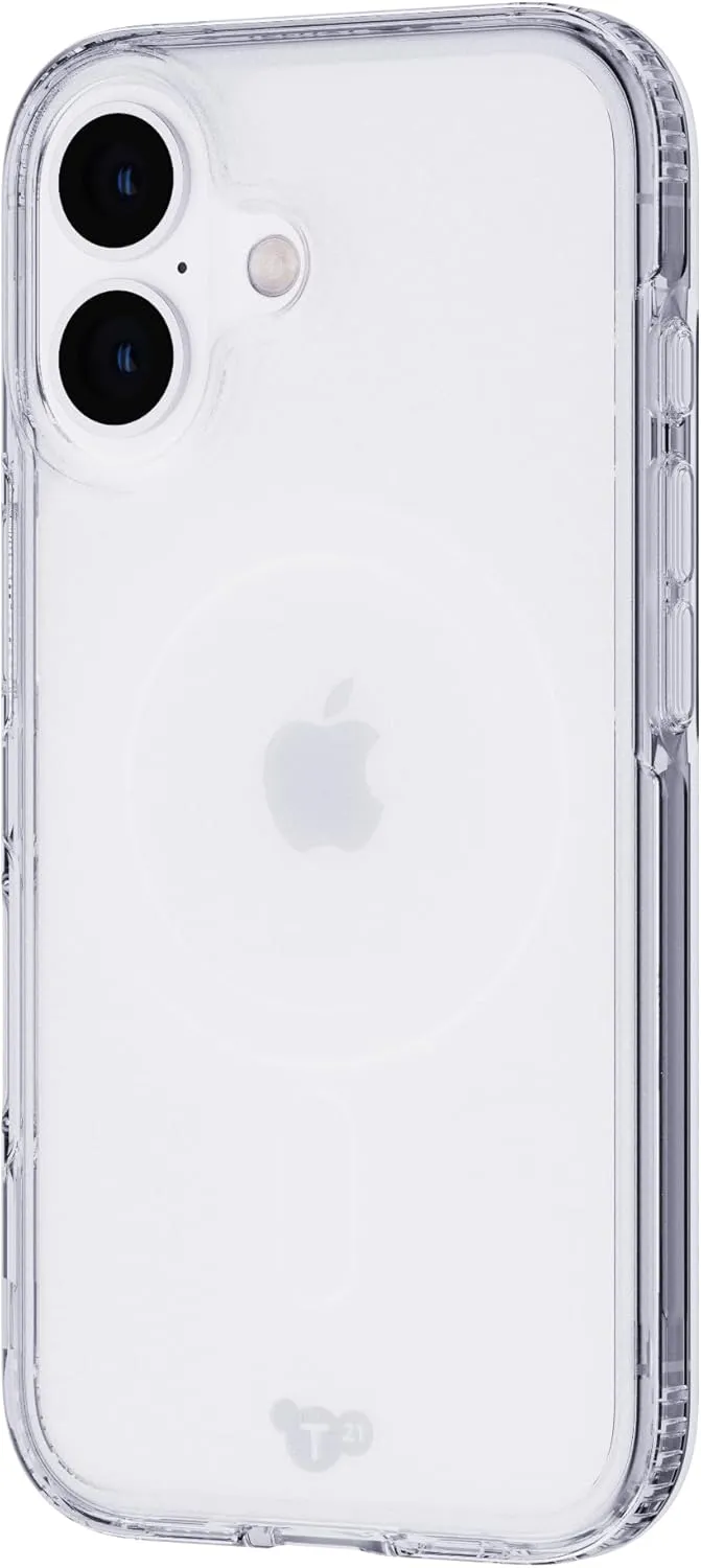 Tech21 EvoClear for iPhone 16 - Compatible with MagSafe - Impact Protection Case - in Clear