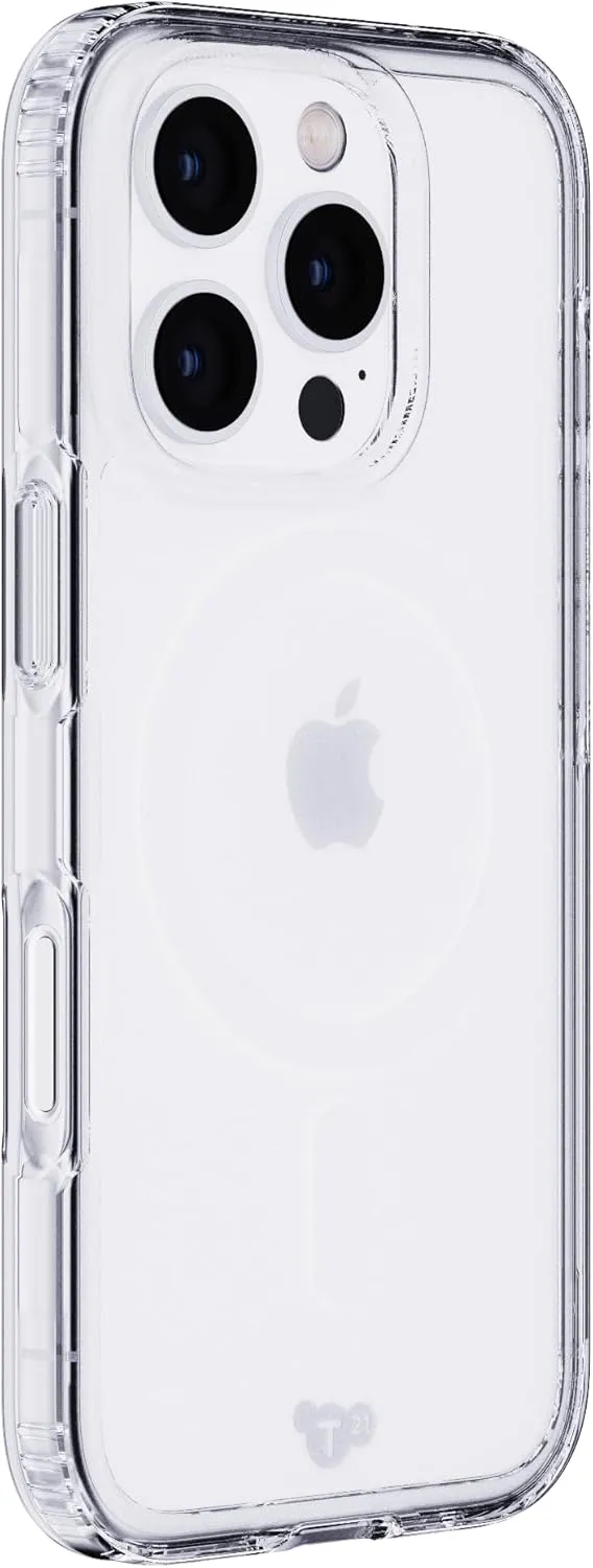Tech21 EvoClear for iPhone 16 Pro Compatible with MagSafe - Impact Protection Case - in Clear