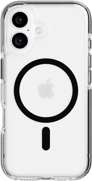 Tech21 EvoCrystal for iPhone 16 - Compatible with MagSafe - Impact Protection Case 15x Military Standard Tested - in Black