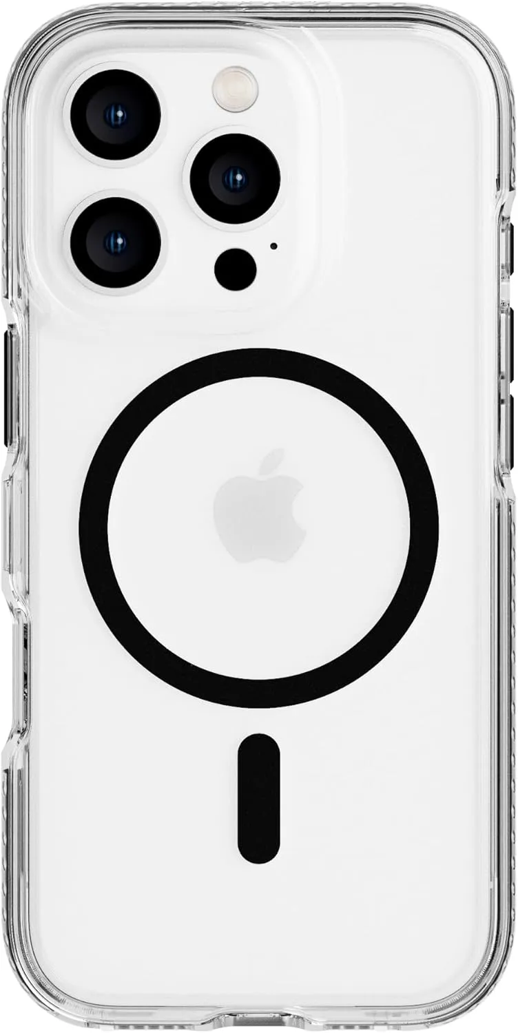 Tech21 EvoCrystal for iPhone 16 Pro - Compatible with MagSafe - Impact Protection Case 15x Military Standard Tested - in Black