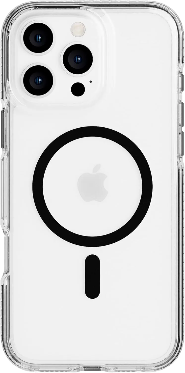 Tech21 EvoCrystal for iPhone 16 Pro Max Compatible with MagSafe - Impact Protection Case 15x Military Standard Tested - in Black