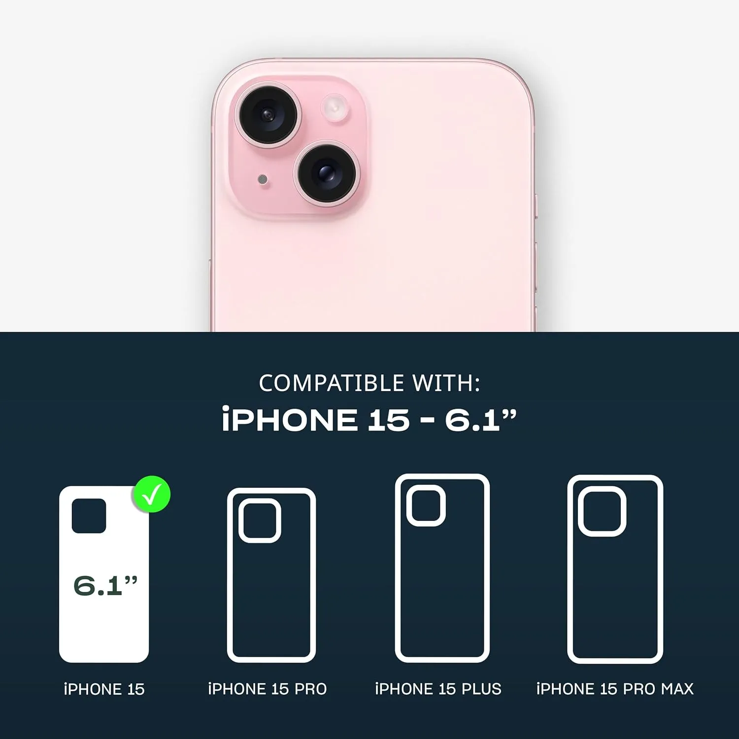 Tech21 EvoCrystal for iPhone 16e / 15 - Compatible with MagSafe - Impact Protection Case - Pink