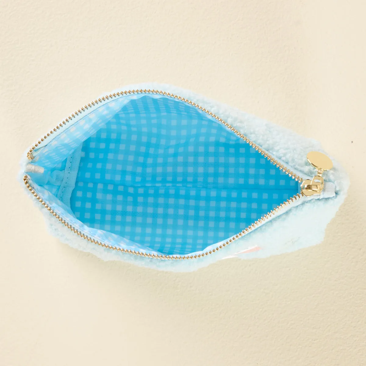 Teddy Pouch - Bunnies on Blue