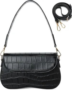 Telena Shoulder Bag for Women Vegan Leather Women's Shoulder Purses Handbags with 2 Removable Strap Crossbody Bag Purses