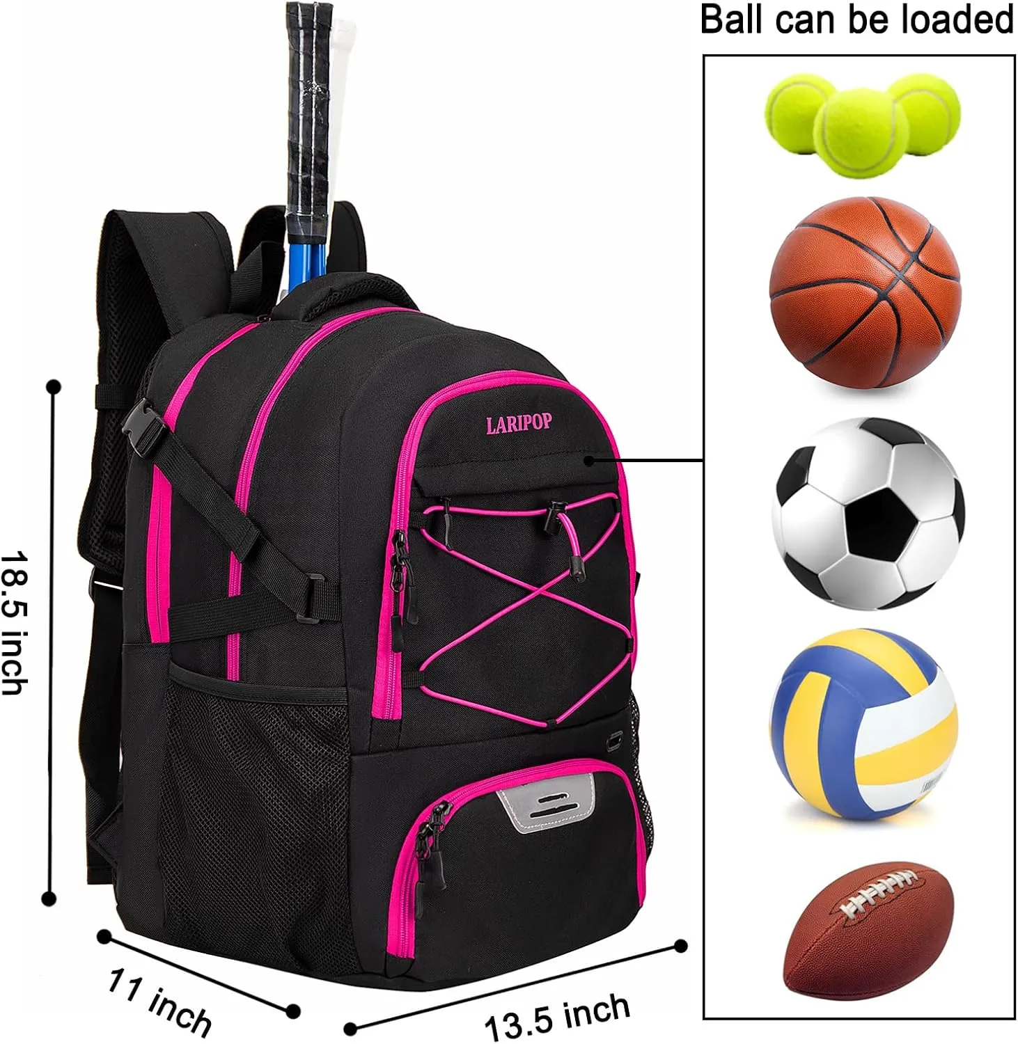 Tennis Bag Tennis Backpack for Women and Men 2 Rackets with Separate Shoe Compartment