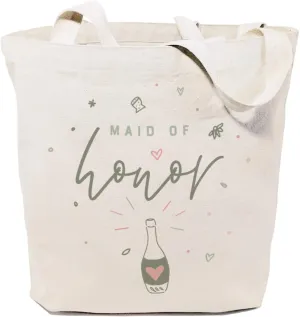 The Cotton & Canvas Co. Modern Wedding, Beach, Shopping and Travel Reusable Shoulder Tote and Handbag