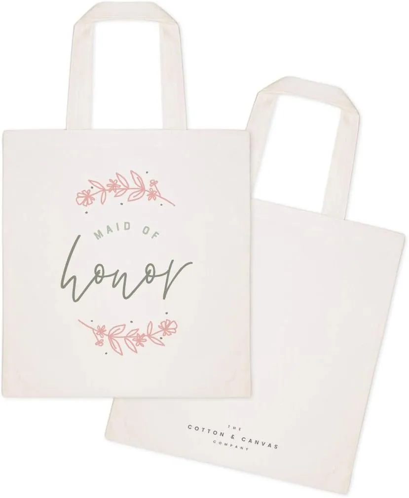 The Cotton & Canvas Co. Modern Wedding, Beach, Shopping and Travel Reusable Shoulder Tote and Handbag