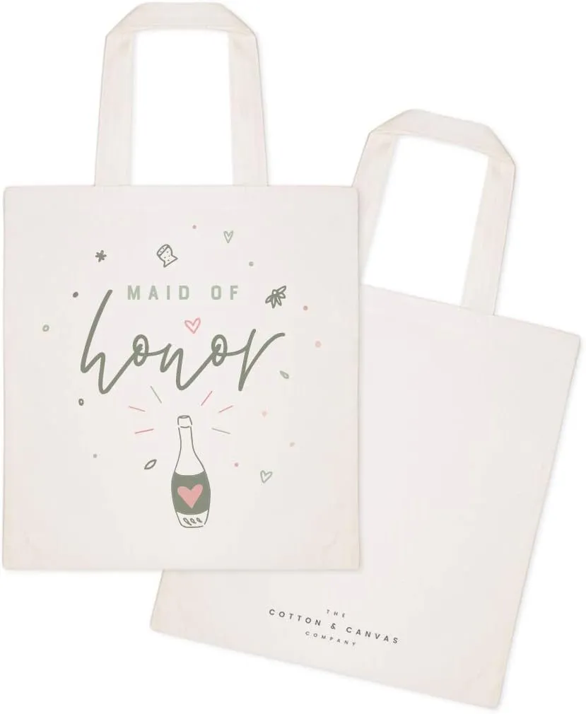 The Cotton & Canvas Co. Modern Wedding, Beach, Shopping and Travel Reusable Shoulder Tote and Handbag